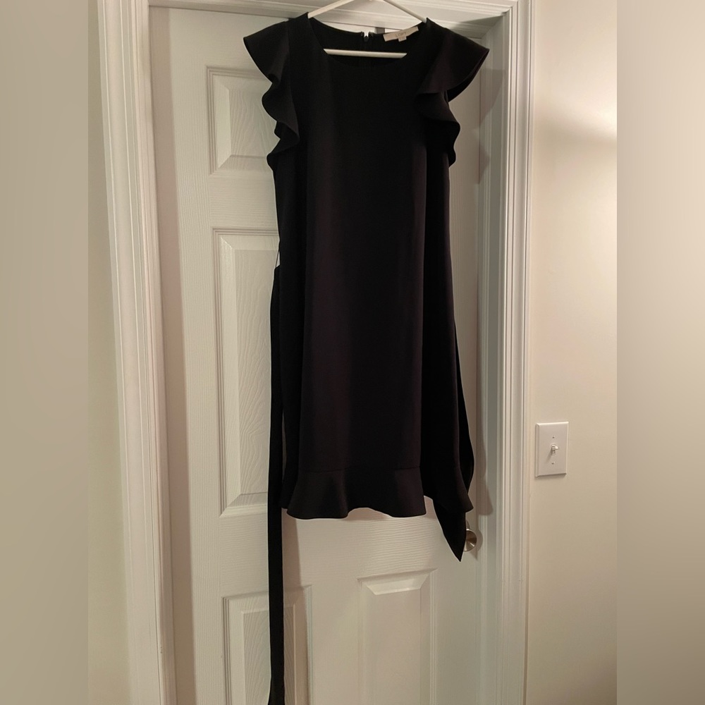 Loft black dressy dress with belt